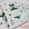 Made in USA - 10 Sets - Empty Advent Calendar Boxes/Trays - Emerald Metallic Ornaments - Food Safe - DIY Sublimation Personalization